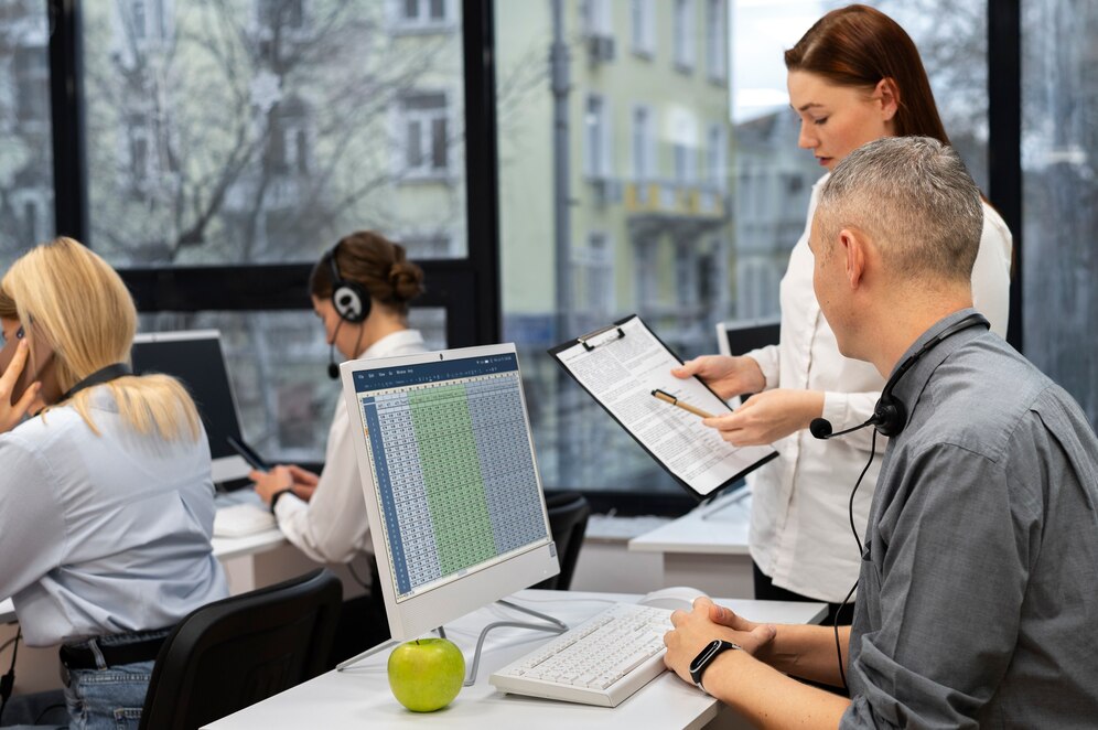 An Inabia offshore operations team delivering back-office and customer support services