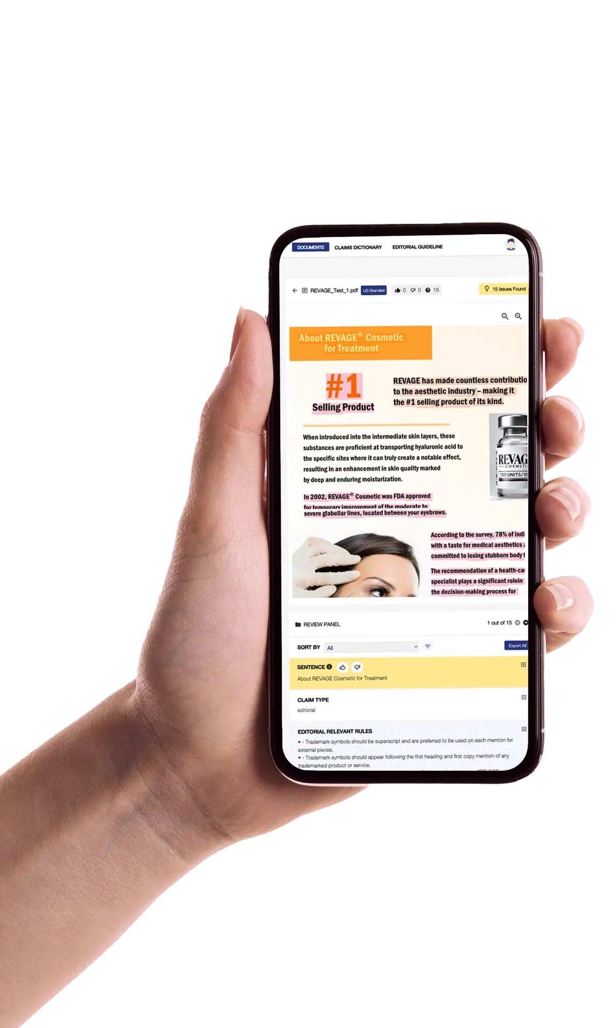 Kymera on a smartphone
