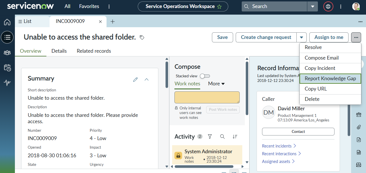 In Agent Workspace