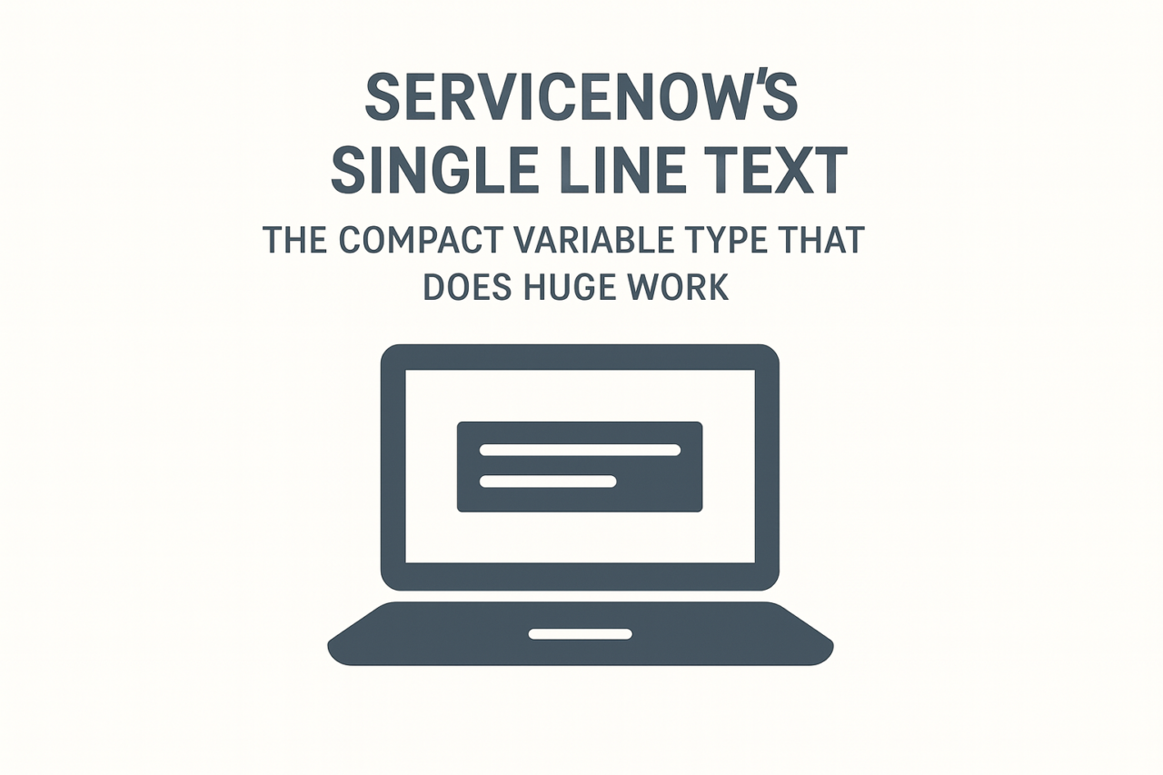ServiceNow's Single Line Text: The Compact Variable Type That Does Huge ...