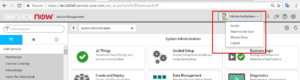 What is the user Menu in ServiceNow