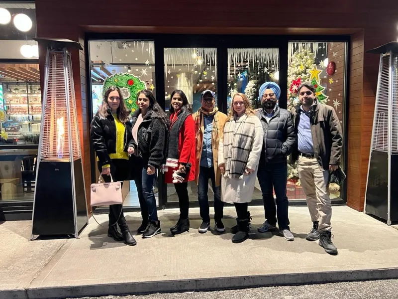 Inabia colleagues at a company get-together